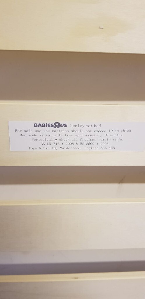 babies r us henley cot bed